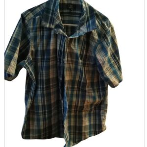 Men's Blue Plaid Shirt